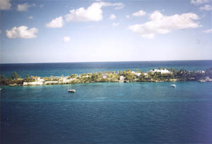 Our first view of Nassau harbor